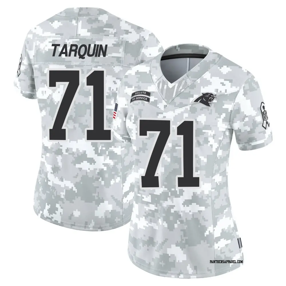 Limited Arctic Camo Women's Michael Tarquin Carolina Panthers 2024 Salute to Service Jersey