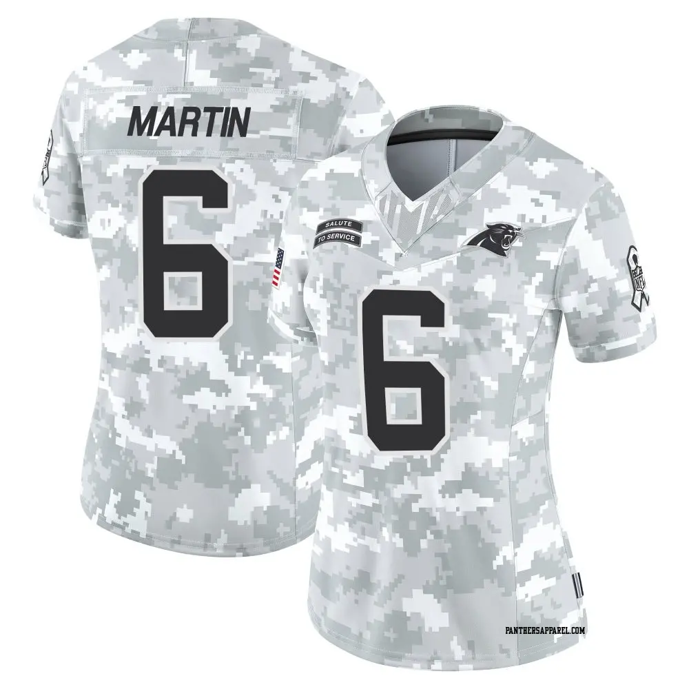 Limited Arctic Camo Women's Sam Martin Carolina Panthers 2024 Salute to Service Jersey