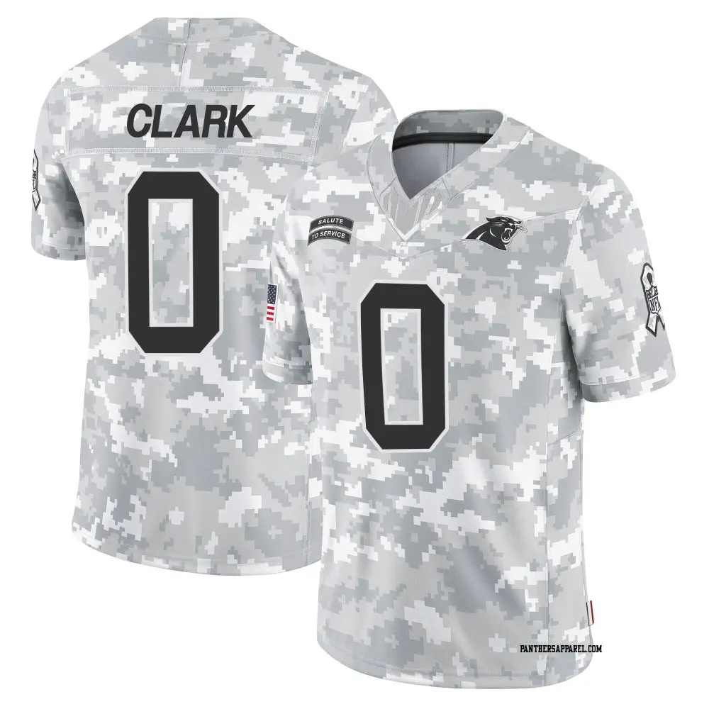 Limited Arctic Camo Youth Jerrod Clark Carolina Panthers 2024 Salute to Service Jersey