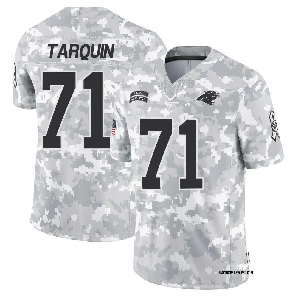 Limited Arctic Camo Youth Michael Tarquin Carolina Panthers 2024 Salute to Service Jersey