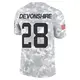 Limited Arctic Camo Youth M.J. Devonshire Carolina Panthers 2024 Salute to Service Jersey