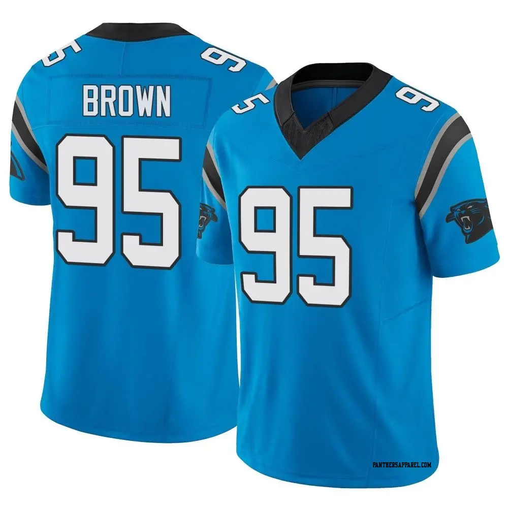 Limited Blue Men's Derrick Brown Carolina Panthers Vapor F.U.S.E. Jersey