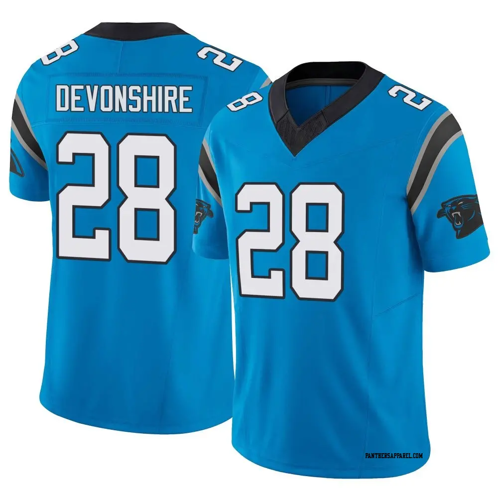 Limited Blue Men's M.J. Devonshire Carolina Panthers Vapor F.U.S.E. Jersey