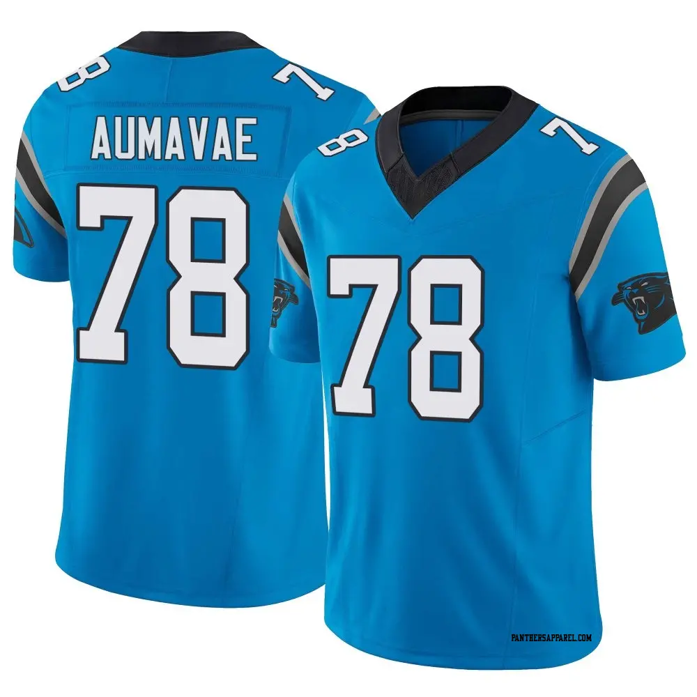 Limited Blue Men's Popo Aumavae Carolina Panthers Vapor F.U.S.E. Jersey