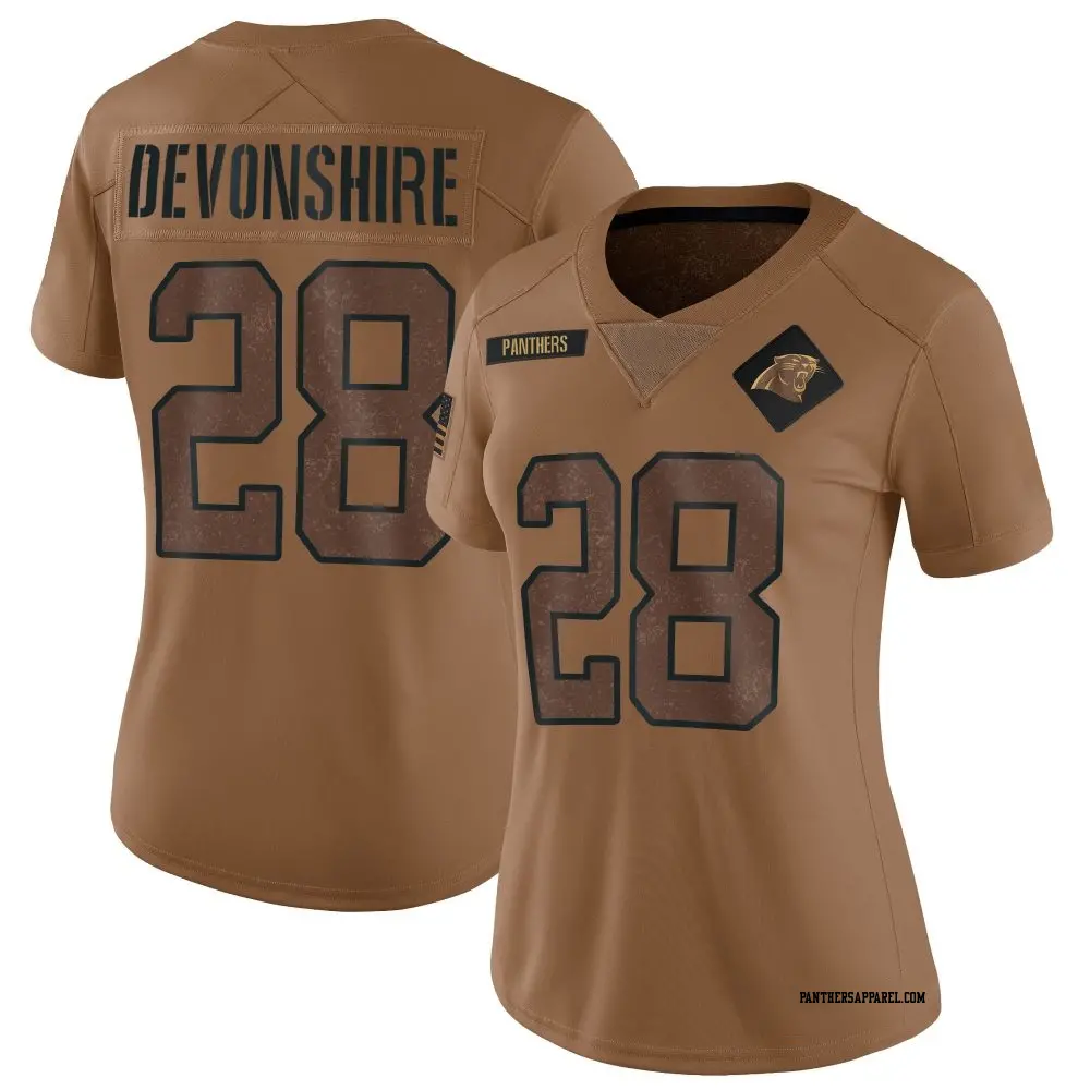 Limited Brown Women's M.J. Devonshire Carolina Panthers 2023 Salute To Service Jersey