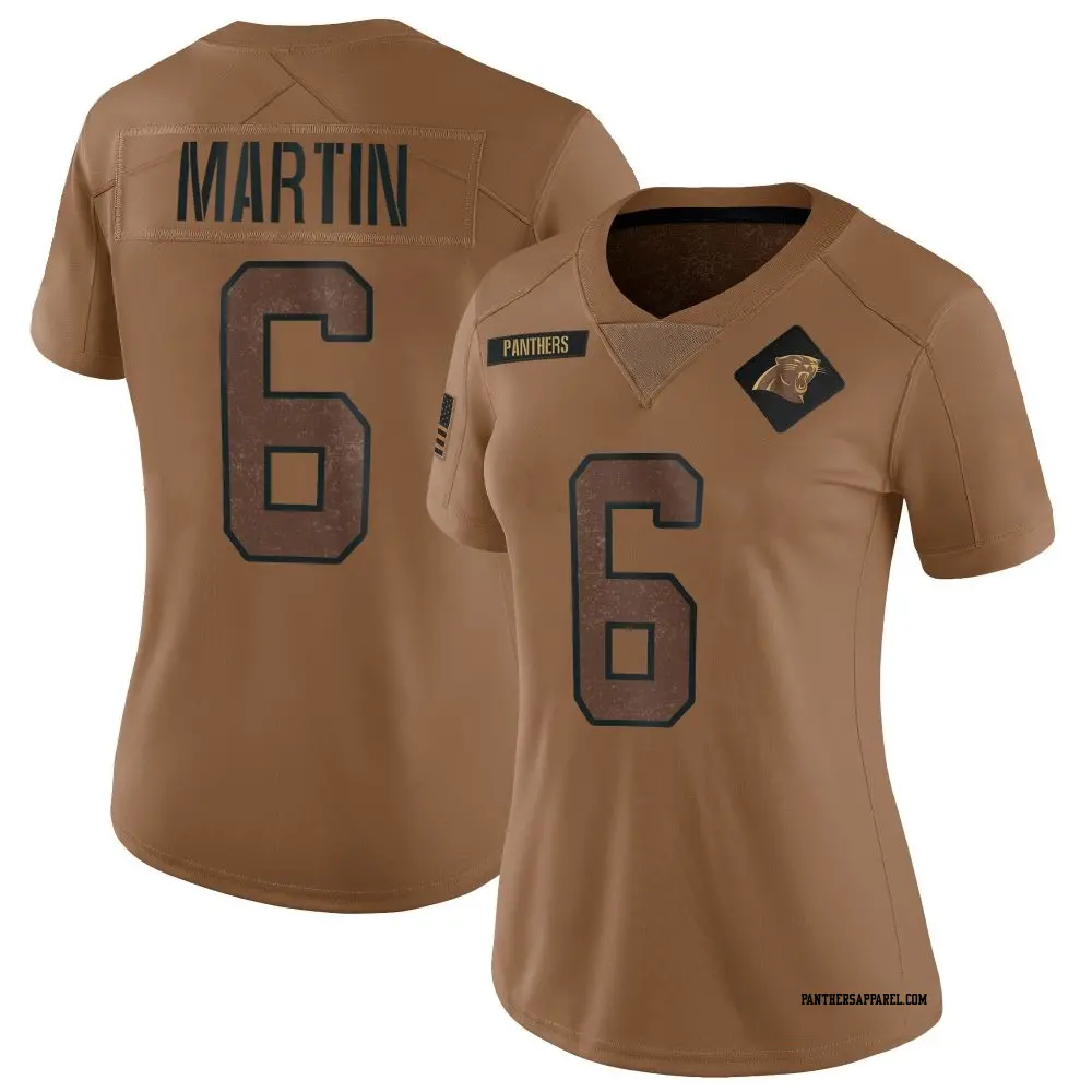 Limited Brown Women's Sam Martin Carolina Panthers 2023 Salute To Service Jersey