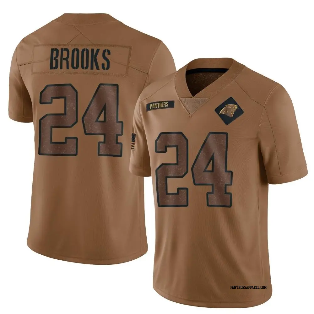 Limited Brown Youth Jonathon Brooks Carolina Panthers 2023 Salute To Service Jersey